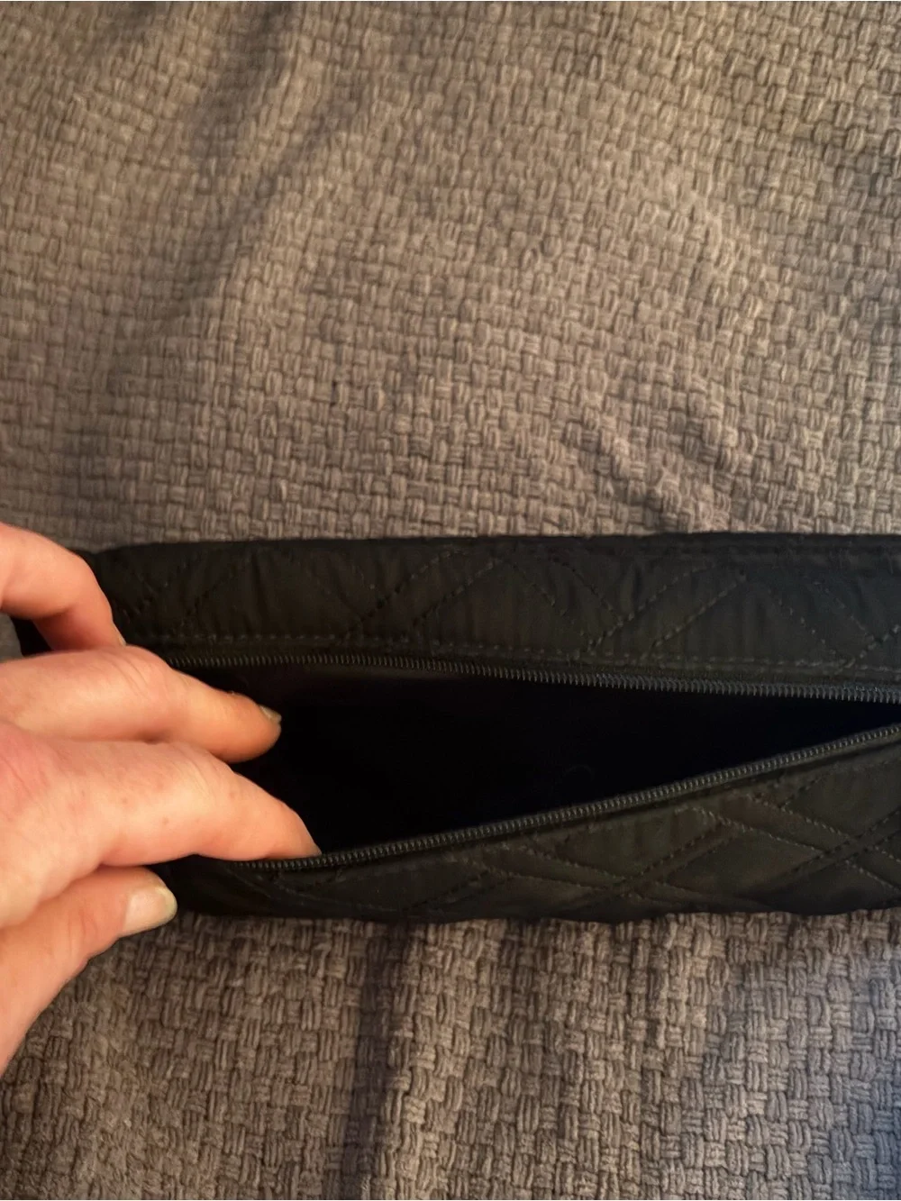 Vera Bradley Black Quilted Wallet with Branded Plaque - Picture 3 of 3